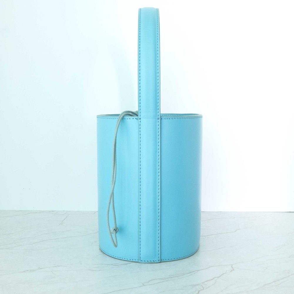 STAUD - Blue Bissett Leather Bucket Bag - Picture 5 of 7